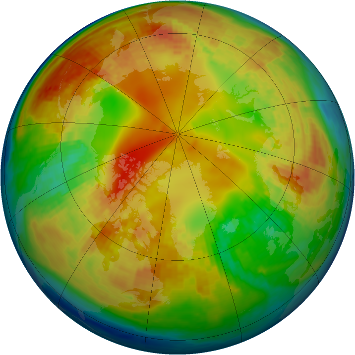 Arctic ozone map for 11 February 2004